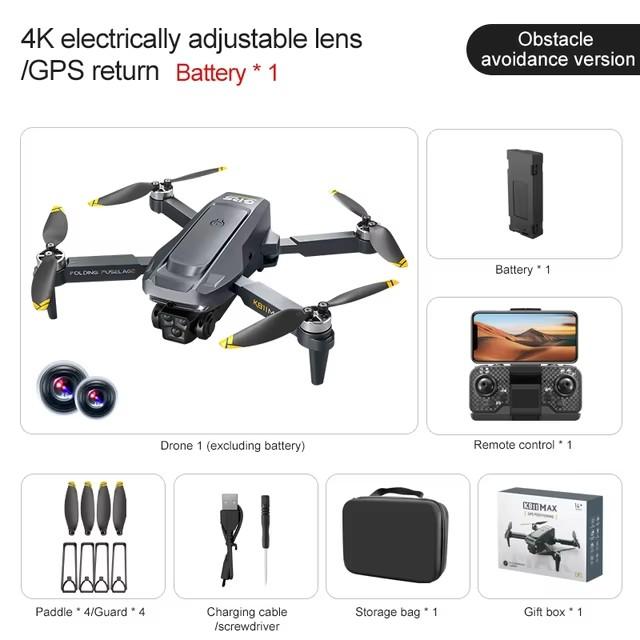 New K811 Max GPS Drone 5G Professional 8K HD Aerial Photography Dual-Camera 360° Intelligent Obstacle Avoidance  Drone with Screen Brushless UAV Toy