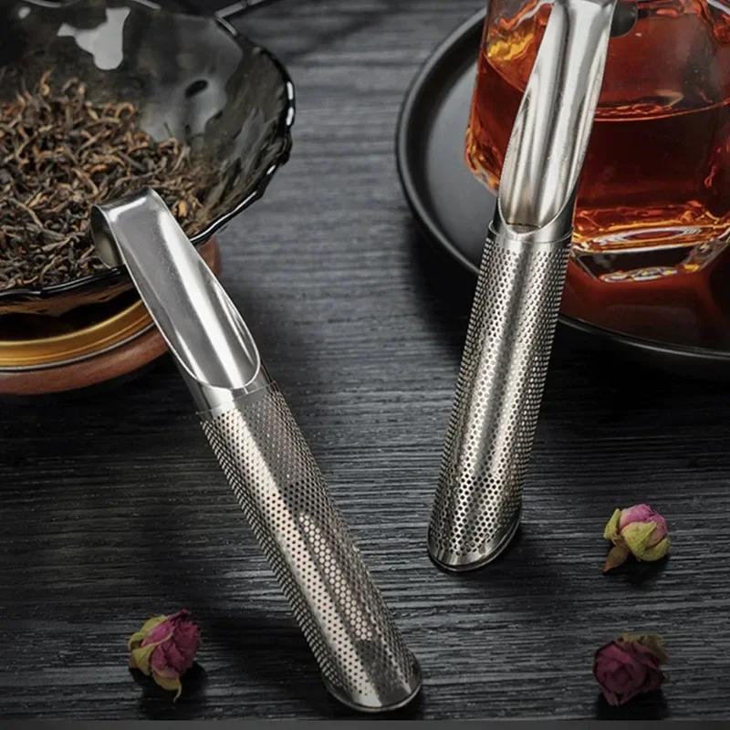 Stainless Steel Pipe Hanging Tea Maker Tea Separating Funnel High-quality Black Teas Filter Kitchen Teas Set Gadget Wholesale