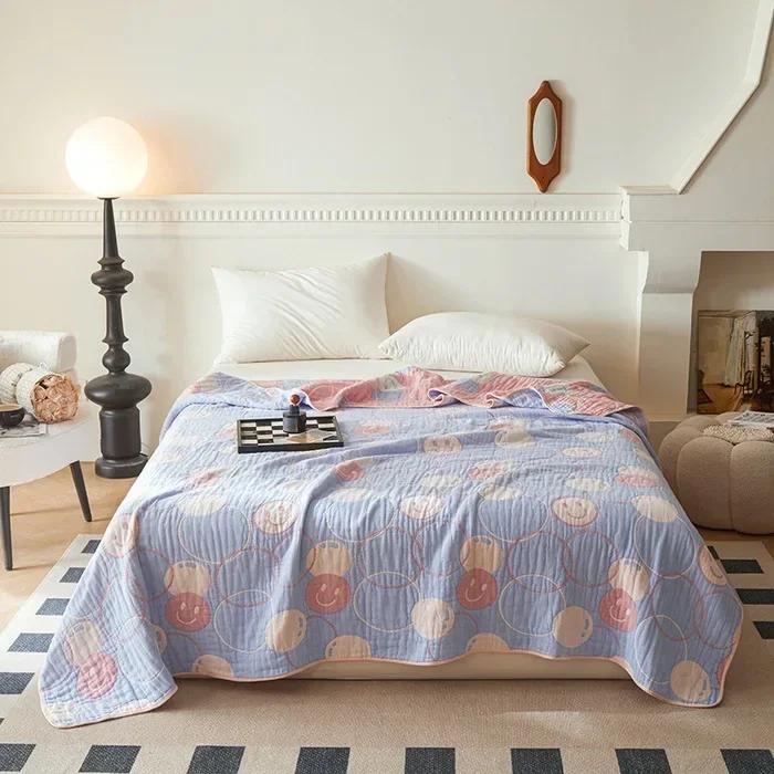 New Class A Cotton Is Not Easy To Shrink 6 Layers Gauze Blanket Towel Blanket Summer Blanket