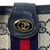 Gebrauchtes GUCCI Bifold Portemonnaie Marineblau Leder/PVC Damen
