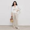Qiusbiyiren High-Waist Wide-Leg Casual Pants