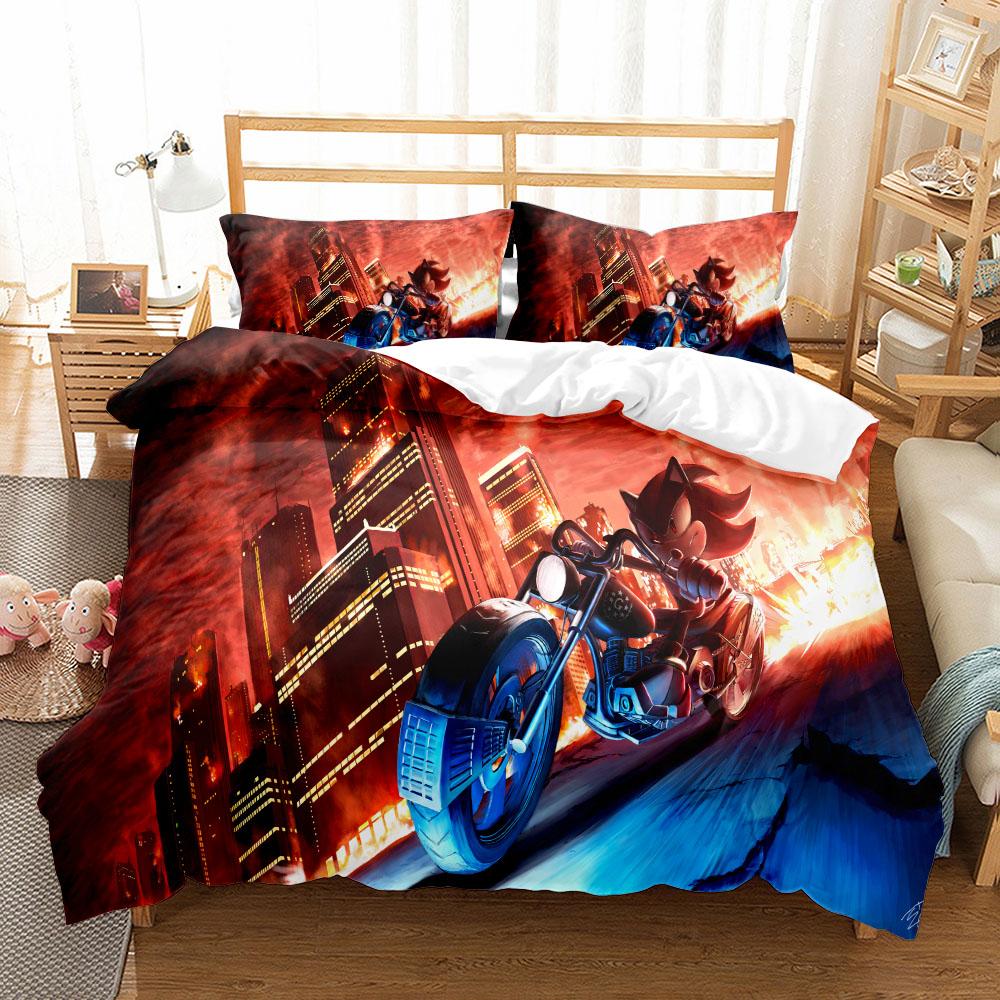 Anime Fairy Tails Kids Bedding Set King Queen Double Full Twin Single Size Hedgehog Bed Linen Set