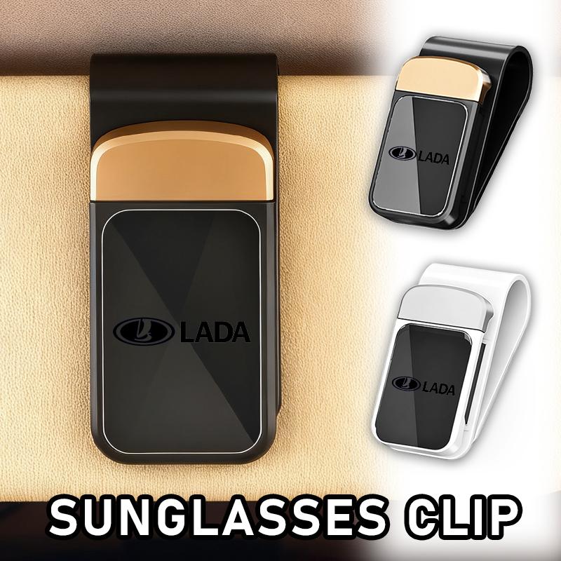 Car Sunglasses Clip Sun Visor Holder Card Ticket Holder Storage Clips Eyeglasses Hanger For Lada Niva Priora 4x4 Urban Vesta SS15