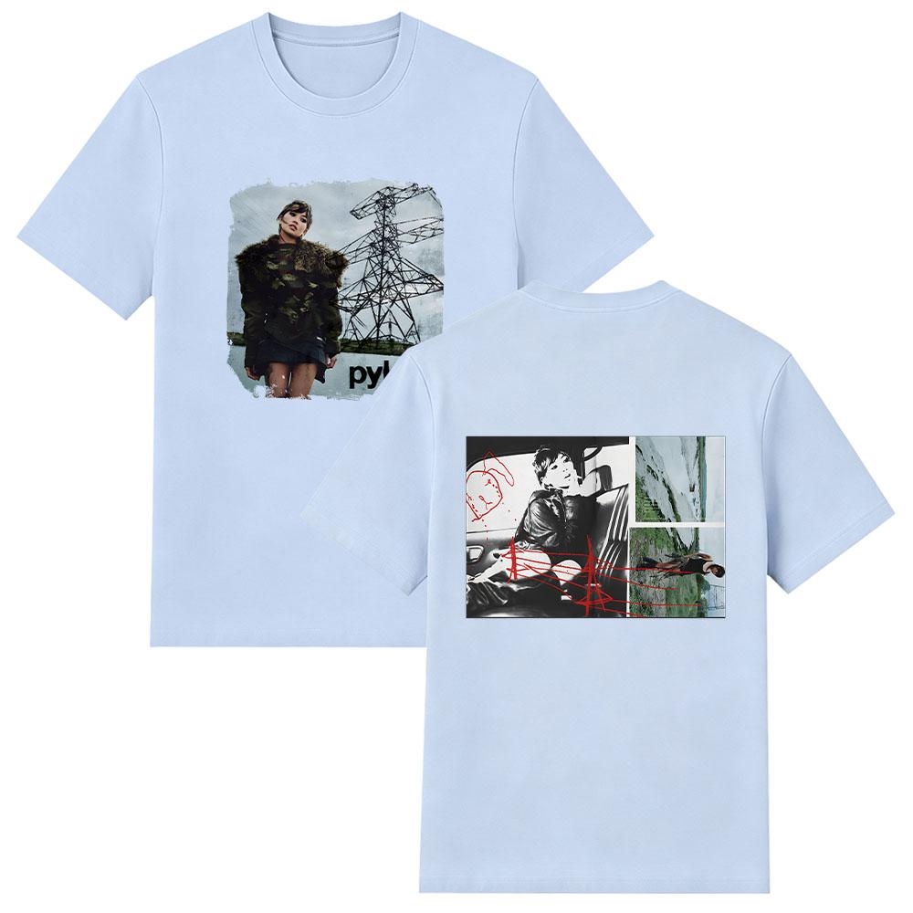 Camiseta de Algodón de Alta Calidad Verano Beabadoobee Pylon La Portada del Álbum Estampado de Dibujos Animados Camisetas Unisex Comodidad Cuello Redondo Manga Corta Tops