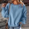 Damen Pullover mit Farbe und Sweatshirt Plüsch Langarm Mode Sweatshirt