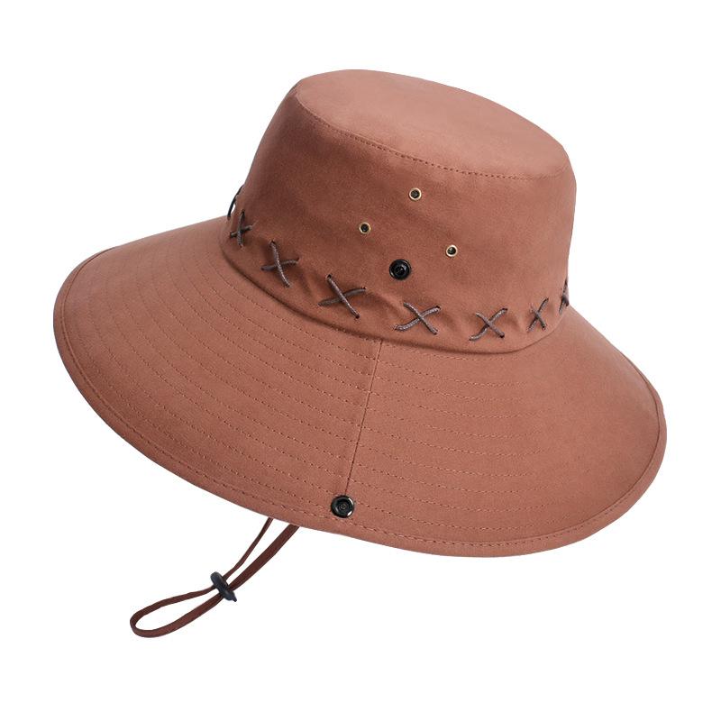 9231 summer outdoor sun protection hat men's big eaves bucket hat spring and autumn mountaineering fishing breathable sun hat