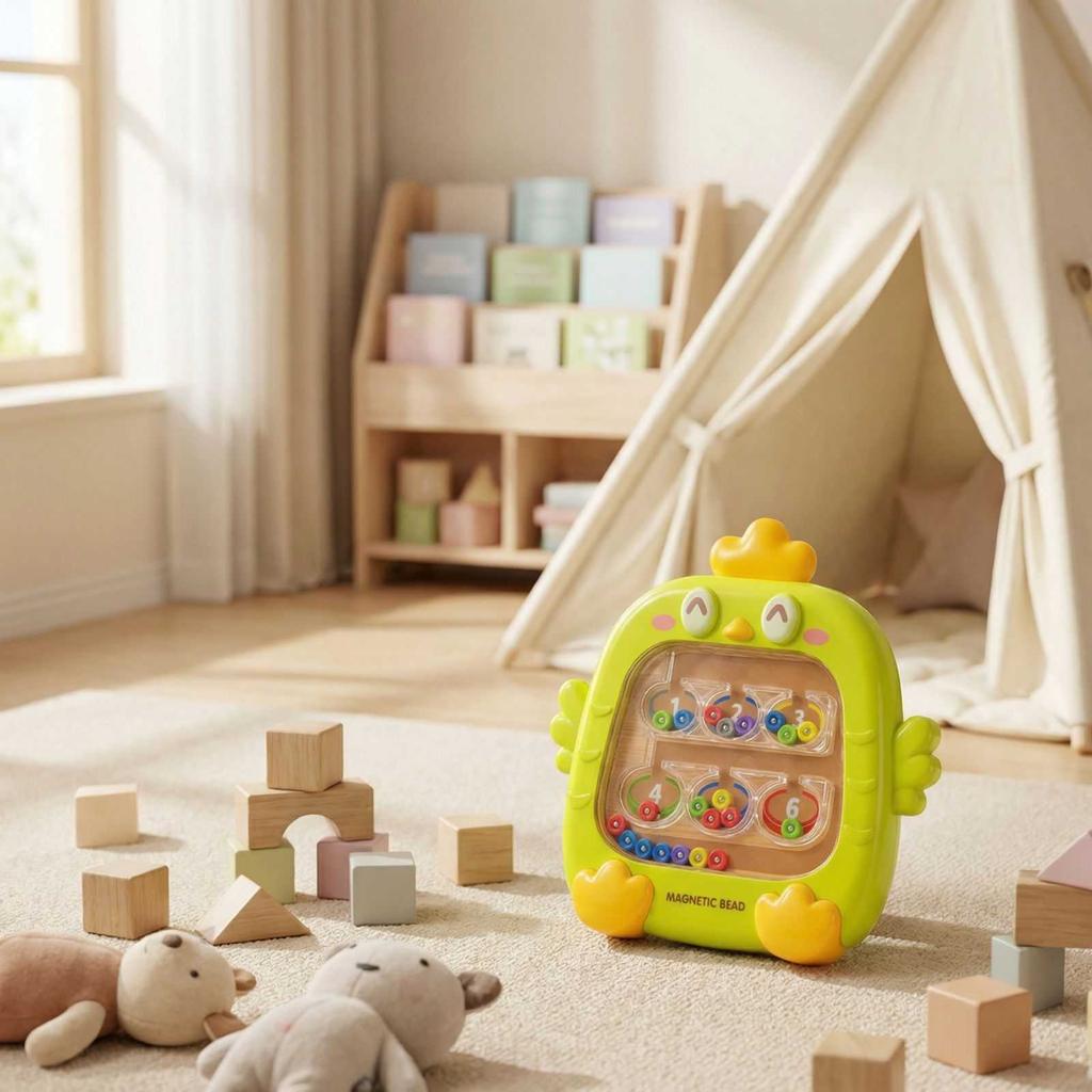 Chicken Magnetic Pen Drawing Board Cartoon Cute Chicken Ball Catcher Machine Hand Eye Coordination Parent Child Board Game Puzzle Children's Toy