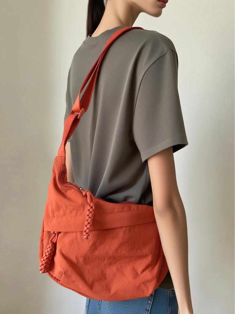 Japanese Style Large Capacity Nylon Canvas Crossbody Bag for Female Students