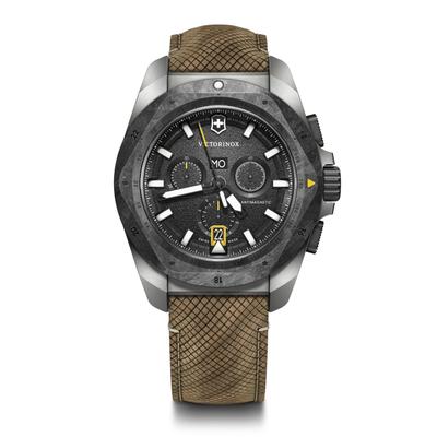 Victorinox CHRONO Titanium Sort Træ Udskifteligt Gummi Tilbehør Kulfiber Komposit Gave I.N.O.X. Ur, Kronograf, Urkasse, Urskive, Rem, Rem,