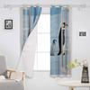 Window View Antarctic Penguin Luxury Home Curtains Modern Home Supplies Living Room Bedroom Custom Curtains
