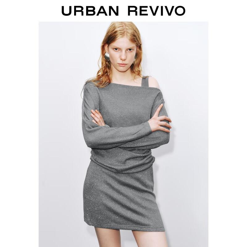 UR Women's Autumn 2025 One-Shoulder Pleated A-Line Dress