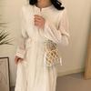 Women Pearl Bag Small Mini Tote Bucket Bag Woven Crossbody Dinner Bags Coin Purse Wallet Handbag Ladies Shoulder Bags