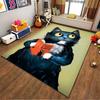 Funny Cat Cartoon with Book Design Carpet for Living Room Decor Suitable for use as an anti-slip for living room bedroom sofas