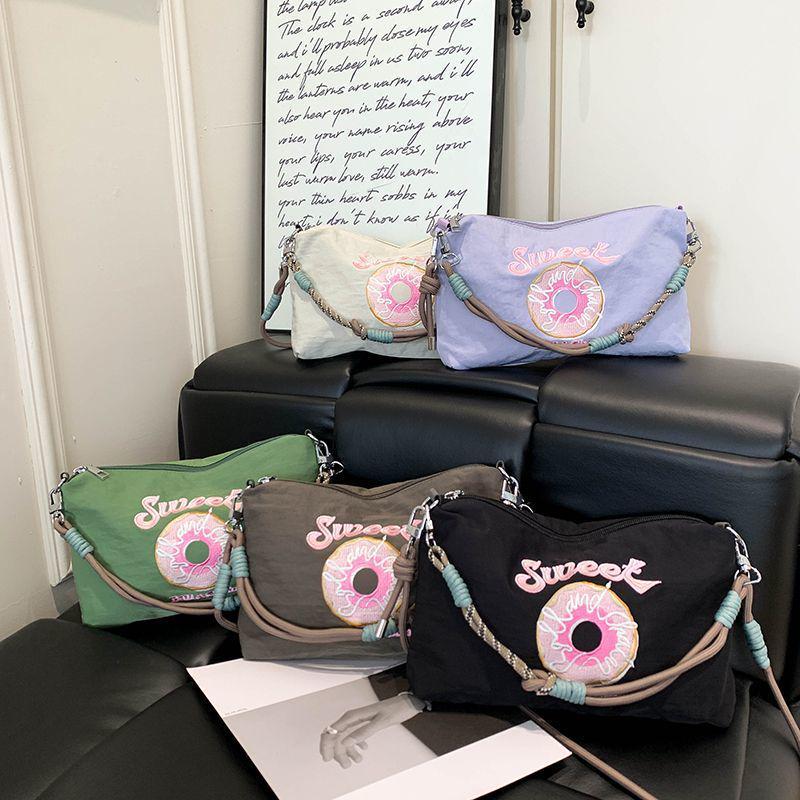 2025 Japanese Embroidery Canvas Crossbody Bag - Gao Yuanyuan Style, Cute Women’s Shoulder Handbag