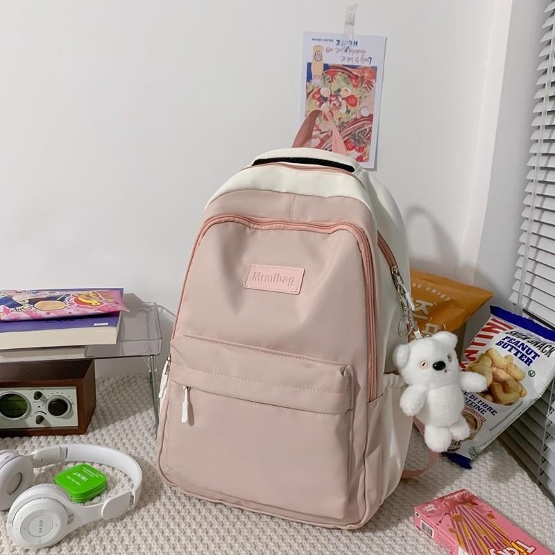 Nylon Large Capacity Backpack For Middle School Students With Letter Print Design For Daily Use