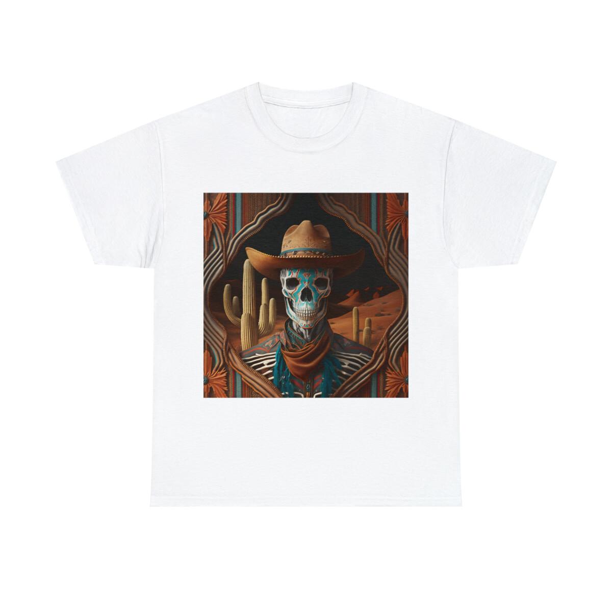Day of The Dead T Shirt Aztec Southwestern Cowboy Native Navajo Skull Scary S