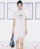 Nick&Nicole Crystal Shirring Ribbon Round Bag_Charcoal