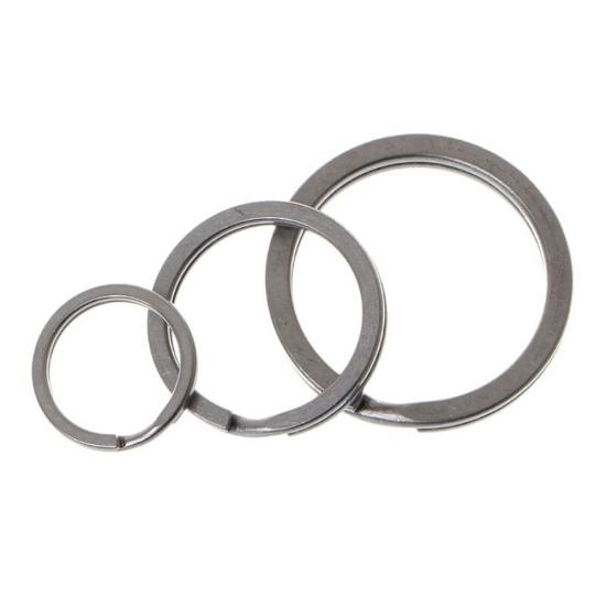 1 st titanmetall nyckelring Lättviktig Rostfri nyckelring Rund Hängande Cirkel