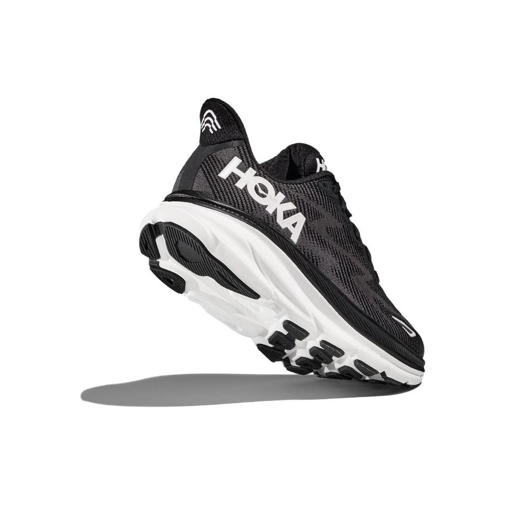 HOKA  Clifton 9 Wide Black White Women Sneakers 1132211-BWHT