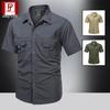 Men's Quick-Dry Outdoor Short-Sleeve Shirt for Hiking and Fishing