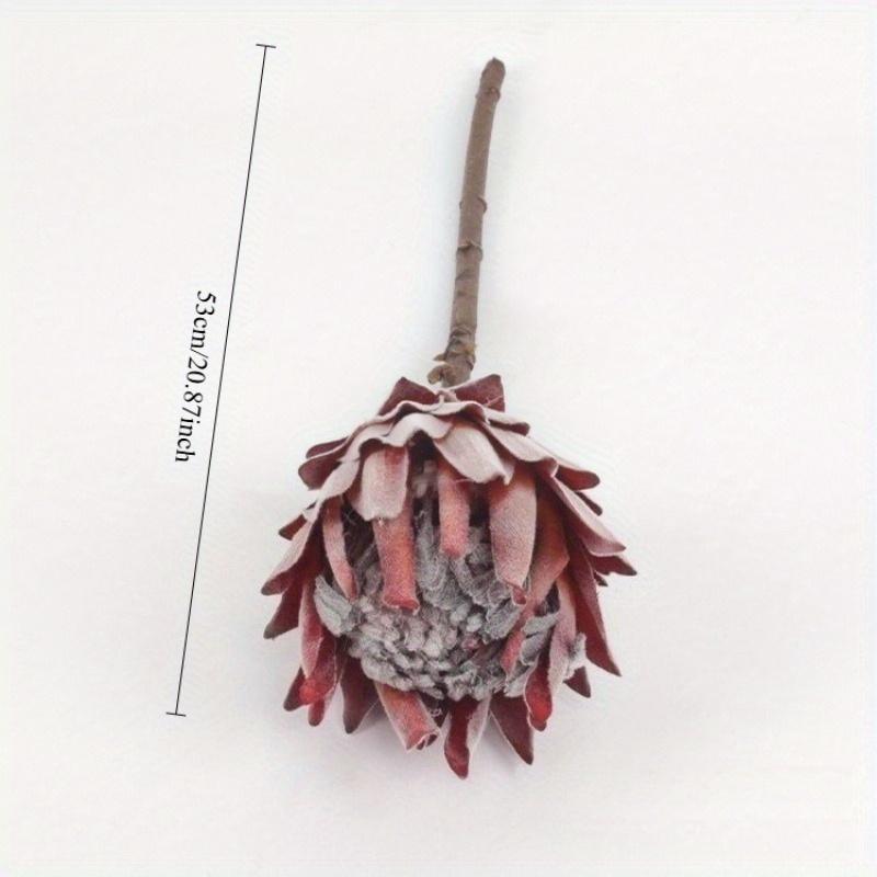 1Pc European Style High Simulation Flocking Emperor Flower, for Festival Bouquets