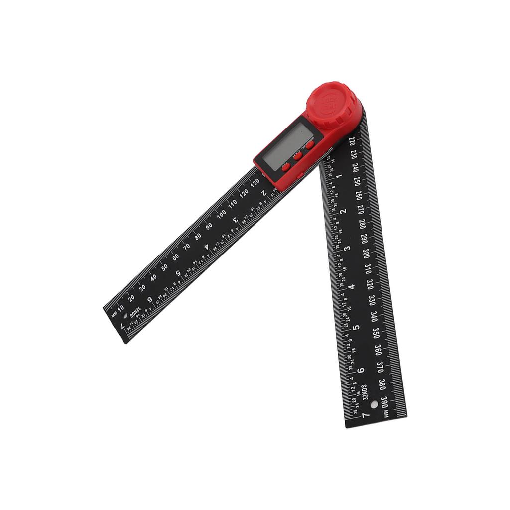Digital Display Angle Ruler 2 in 1 Plastic Lightweight Convenient Black Digital Angle Finder200mm