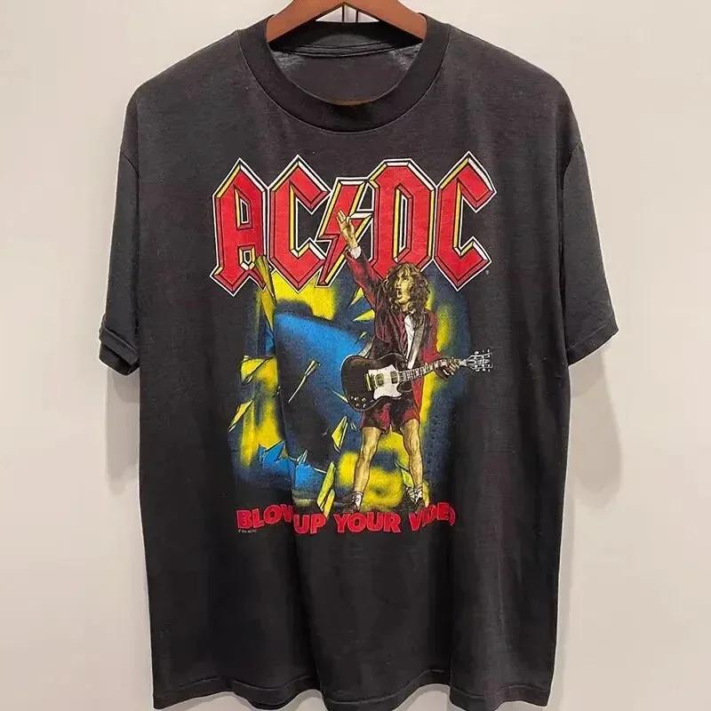 2025 Neu Ac 1975 Schwarz Herren Damen T-Shirt Heißer Verkauf Sommer Kurze Ärmel Hip Hop Streetwear Dc T-Shirt Hipster Korea Stil T-Shirts