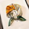 New 100% Natural Real Silk Scarf Fashion Women Summer Beach Small 53*53cm Neck Scarves Shawl Bandana Hijab Pashmina Poncho 2026