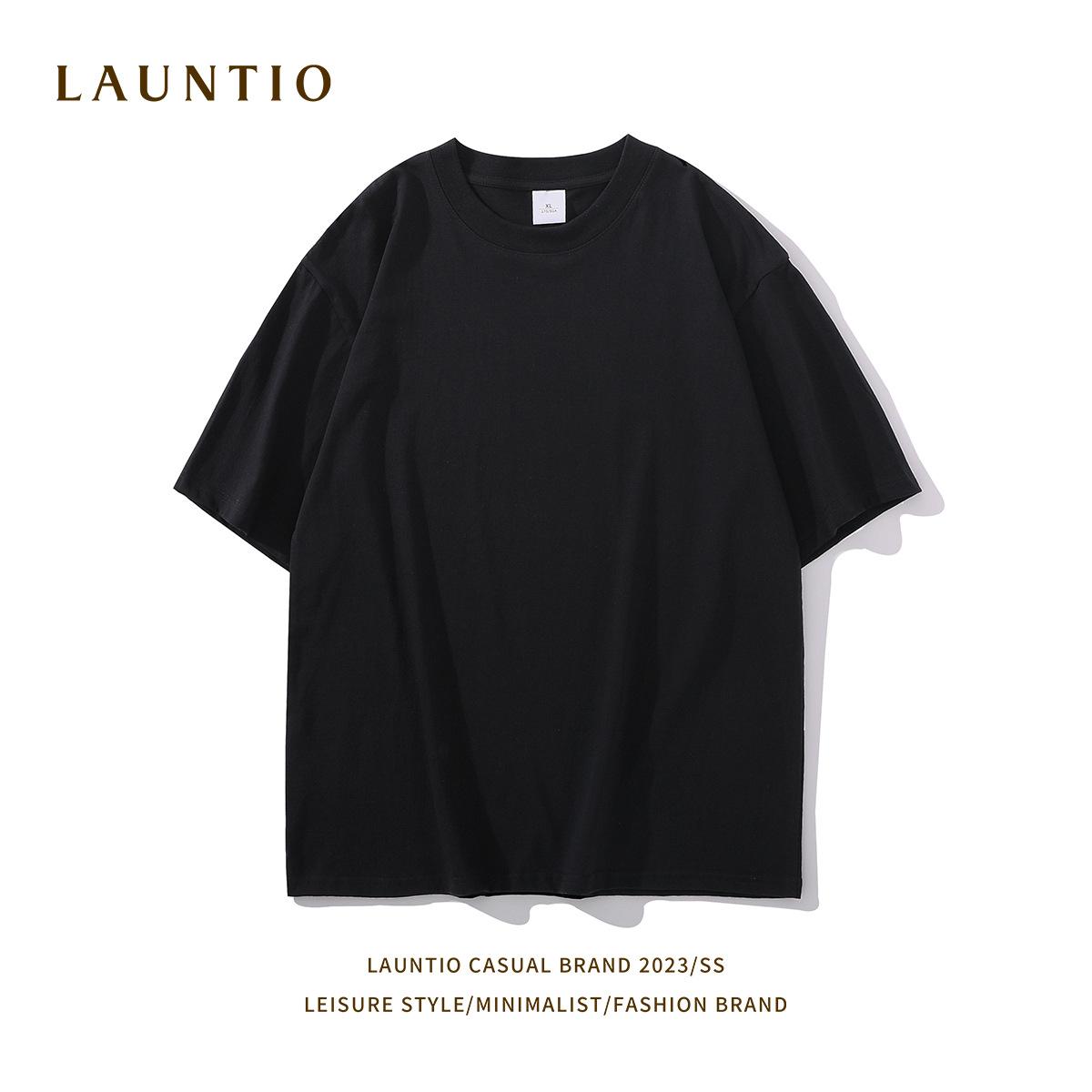 

Японская повседневная летняя пятицветная простая однотонная футболка из чистого хлопка с короткими рукавами для пары, простая однотонная футболка для мужчин XXXXL чёрный