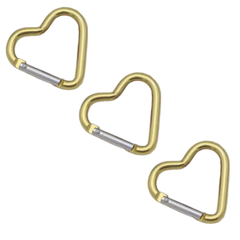 

[NYANDELMO] carabiner heart key ring ultra small carabiner Favorite color Favorite color colorful bag charm multifunctional set of 3 A set (light