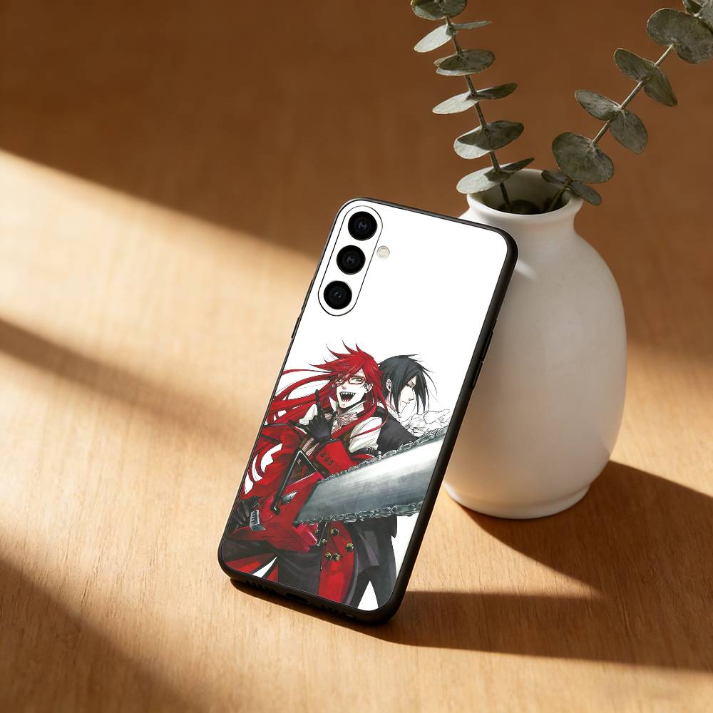Anime B-Black B-Butler Phone Case For Samsung Galaxy A91,80,73,72 ,71,53,52,32 ,31,22,21s,20,Soft Black Case