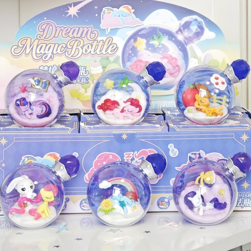 New My Little Pony Capsule Toys Dream Magic Bottle Part Two Twilight Sparkle Fluttershy Rarity Rainbow Dash Blind Box Toys