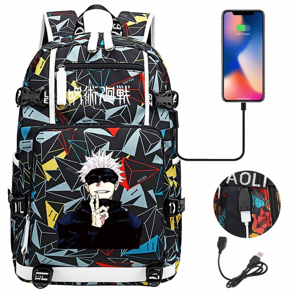 Mochila con Auriculares USB Estampados de Jujutsu Kaisen