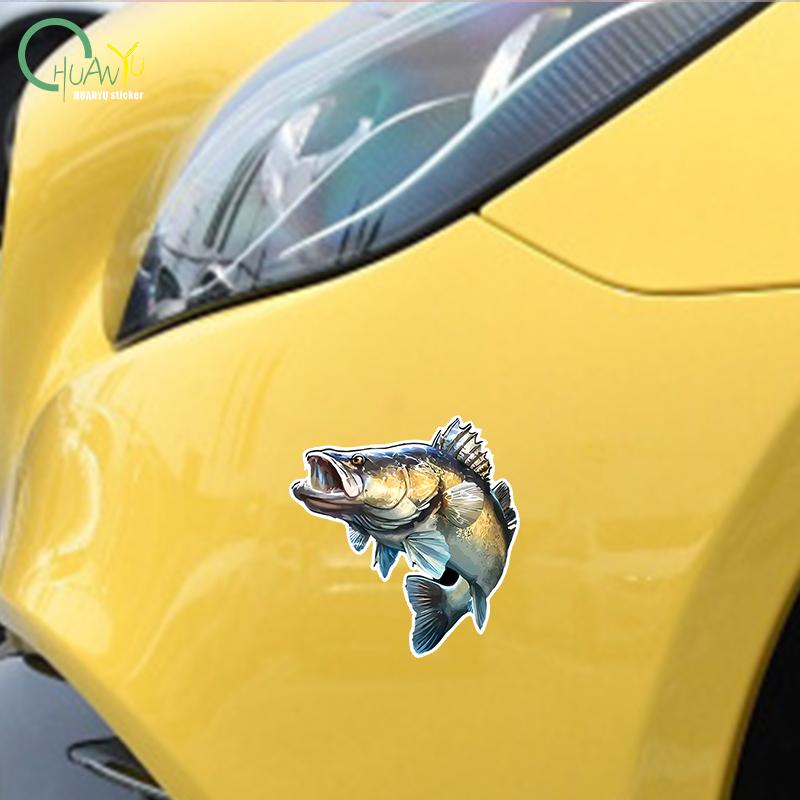 Adesivo in PVC Pesca Pesce Grande Spigola Adesivo per Auto Impermeabile per Paraurti Finestrino Posteriore Laptop