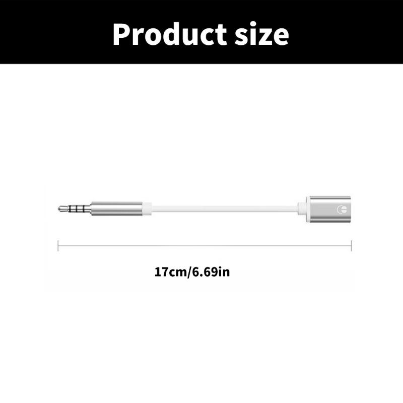 Type C Analog Headphone Adapter Cable Connects 3.5mm Earphones to Mobile Devices for Music and Calls