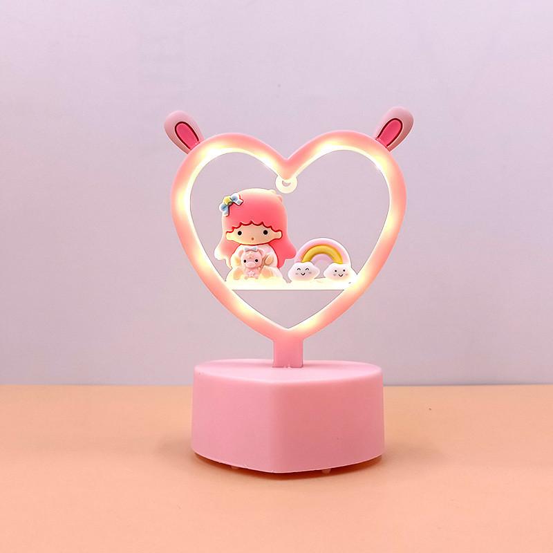 Cute Diy Bunny Ears Cartoon Led Night Light Toy For Kids Creative And Romantic Birthday Gift