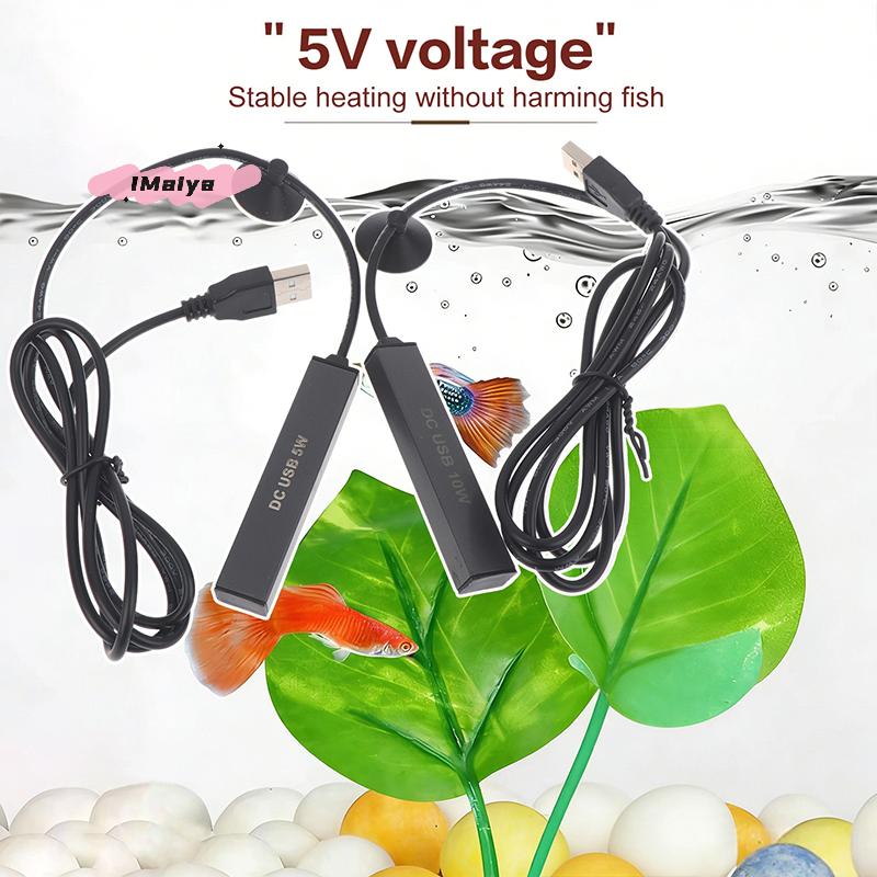M-USB Mini Aquarium Heating Rod For Small Fish Tank Temperature Regulator Thermostat Heater 5/10W