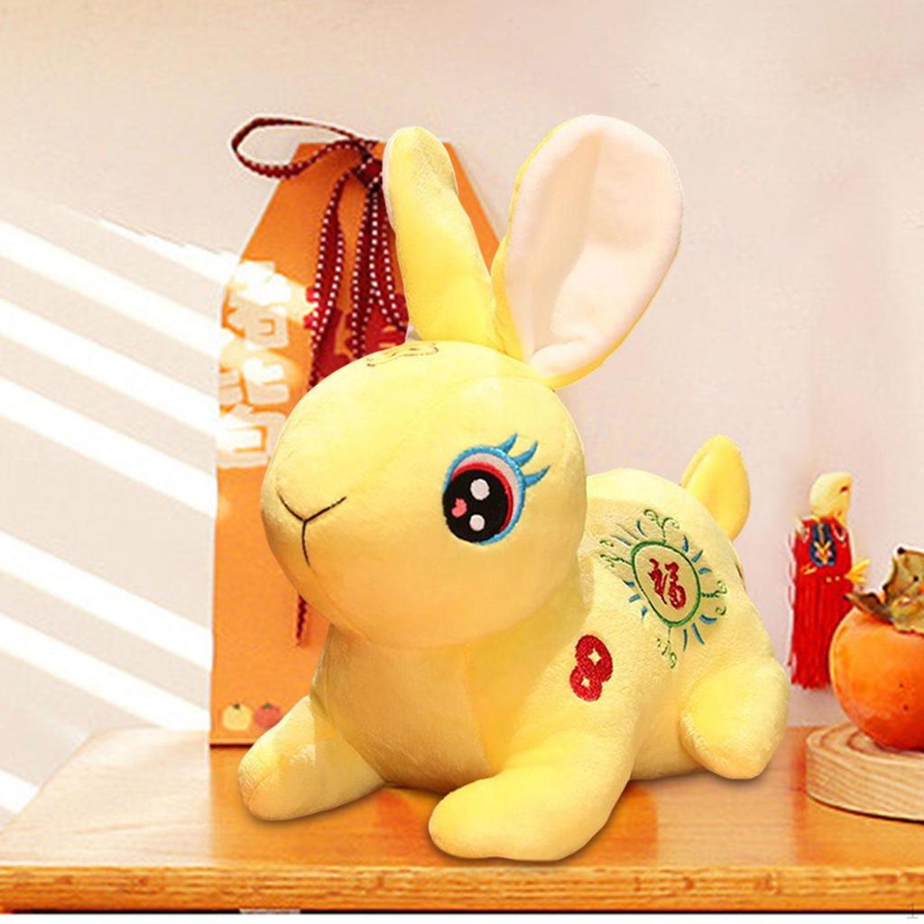 Chinese Lunar Year Plush Toy Stuffed Animal Doll Pillow Bunny Figurine Decorations