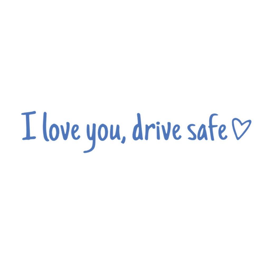 Waterproof Drive Safe Mirror Sticker Funny Decal Heart Design I Love You Car Decals Mirror Decal Rearview Mirror Sticker