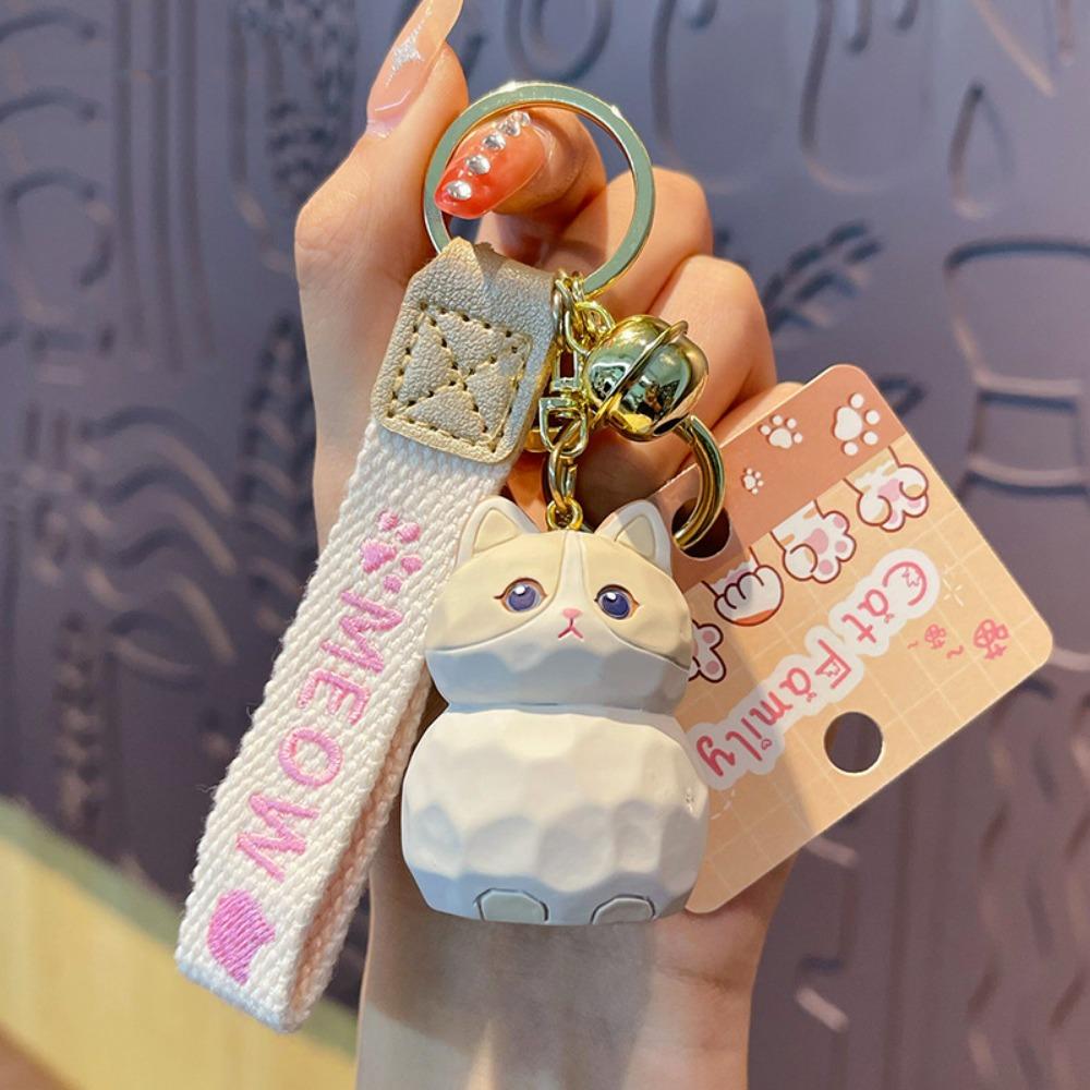 

3D Cartoon Cat Key Chain Fashion Bag Pendant Creative Car Key Ring Schoolbag Style 1