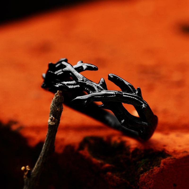 

2025 Casting Fashion Simple Branch Ring Trendy Thorn Ring Jewelry 13