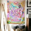 Pretty Cure Wall Tapestry Aesthetic Wall Hanging Printed Fabric Blanket Decorative Tapestries for Bedroom Living Room Home Decor