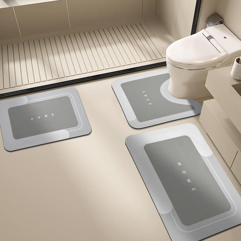 Water-Absorbing Anti-Slip Diatom Mud Floor Mat for Bathroom 