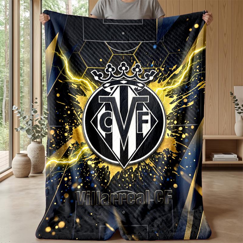 Villarreal FC Soft Flannel Fleece Blanket Lightweight Cozy Warm Throw Blanket For Sofa Bed Home Decor