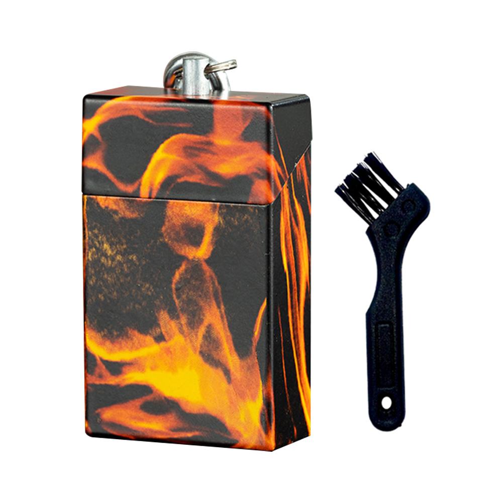Portable Cigarette Ashtray Fireproof Butt Disposal Box Smell Proof Compact Ash Tray with Carabiner for Outdoor Travel