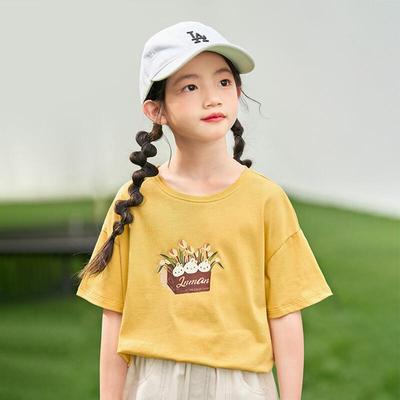 Xiaoyinman Girls' Summer Short-Sleeve T-Shirt