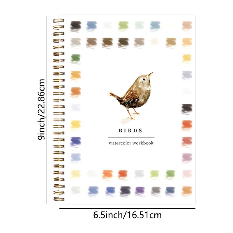Watercolor Workbooks Beginner Friendly Birds Coloring Book Art Crafts Painting Supplies Water Color Book For Kids Adult Painting