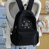 Women's Star Embroidered Backpack Junior Senior High School Schoolbag