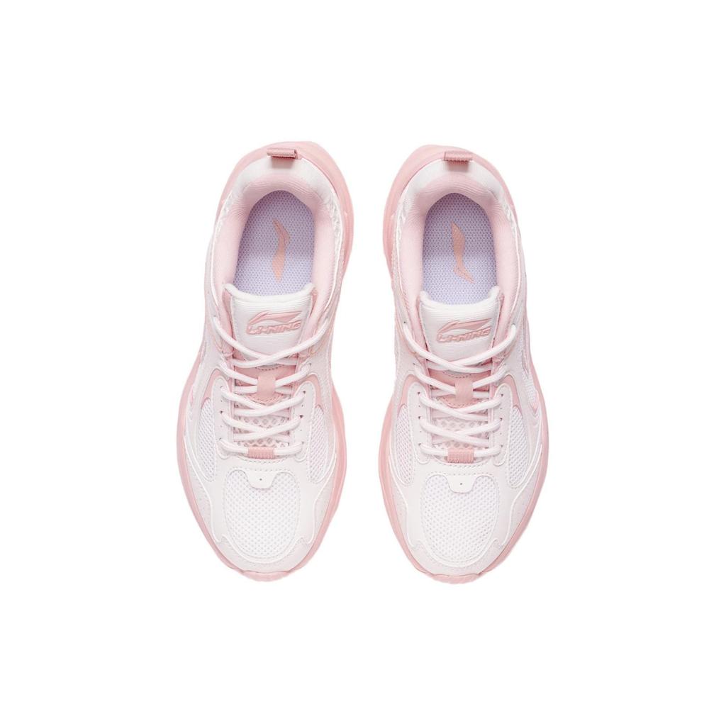 Li Ning Comfortable Cushioning Slip Resistant Abrasion Resistant Breathable Low top Casual Running Shoes Women's ARLS008-1