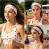Polka Dot Yoga Elastic Headband - Stylish Sports & Makeup Hair Accessory